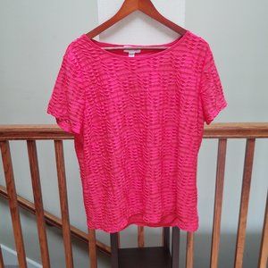 Calvin Klein Pink Ruffled Top Size XXL